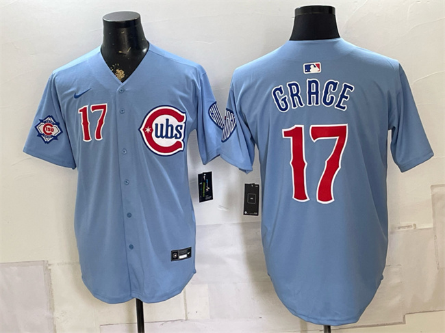 Men's Chicago Cubs #17 Mark Grace Blue 2026 2nd Alternate Limited Stitched Baseball Jersey Men's Chicago Cubs #17 Mark Grace Blue 2026 2nd Alternate Limited Stitched Baseball Jersey